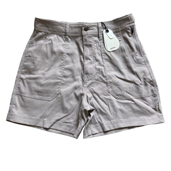 Prana Stretch Zion Cargo Short 5" Women's 10 Haze Standard Fit High Rise Stretch - Picture 5 of 13